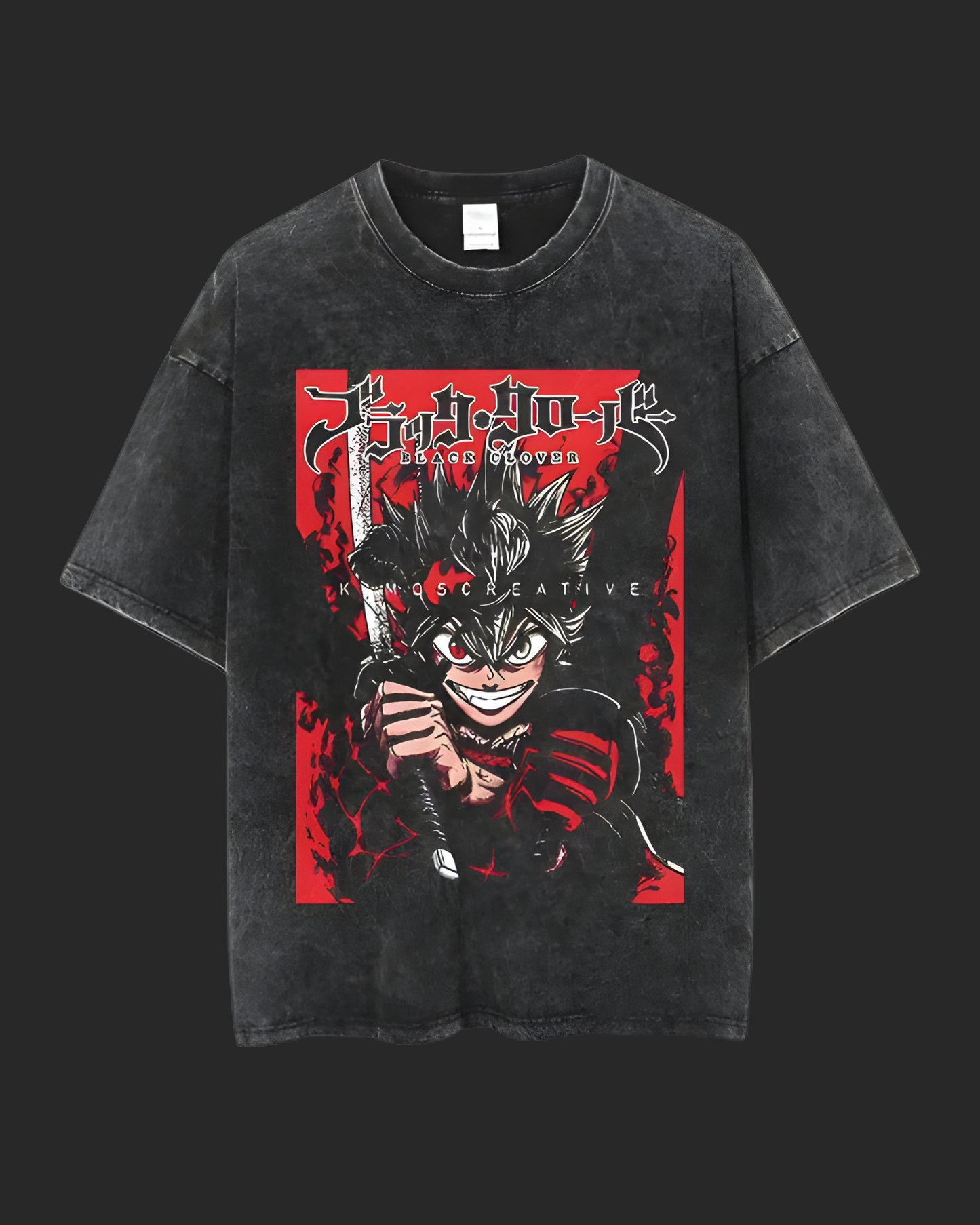 “ No Magic, No Limits ” BLACK CLOVER ACID TEE