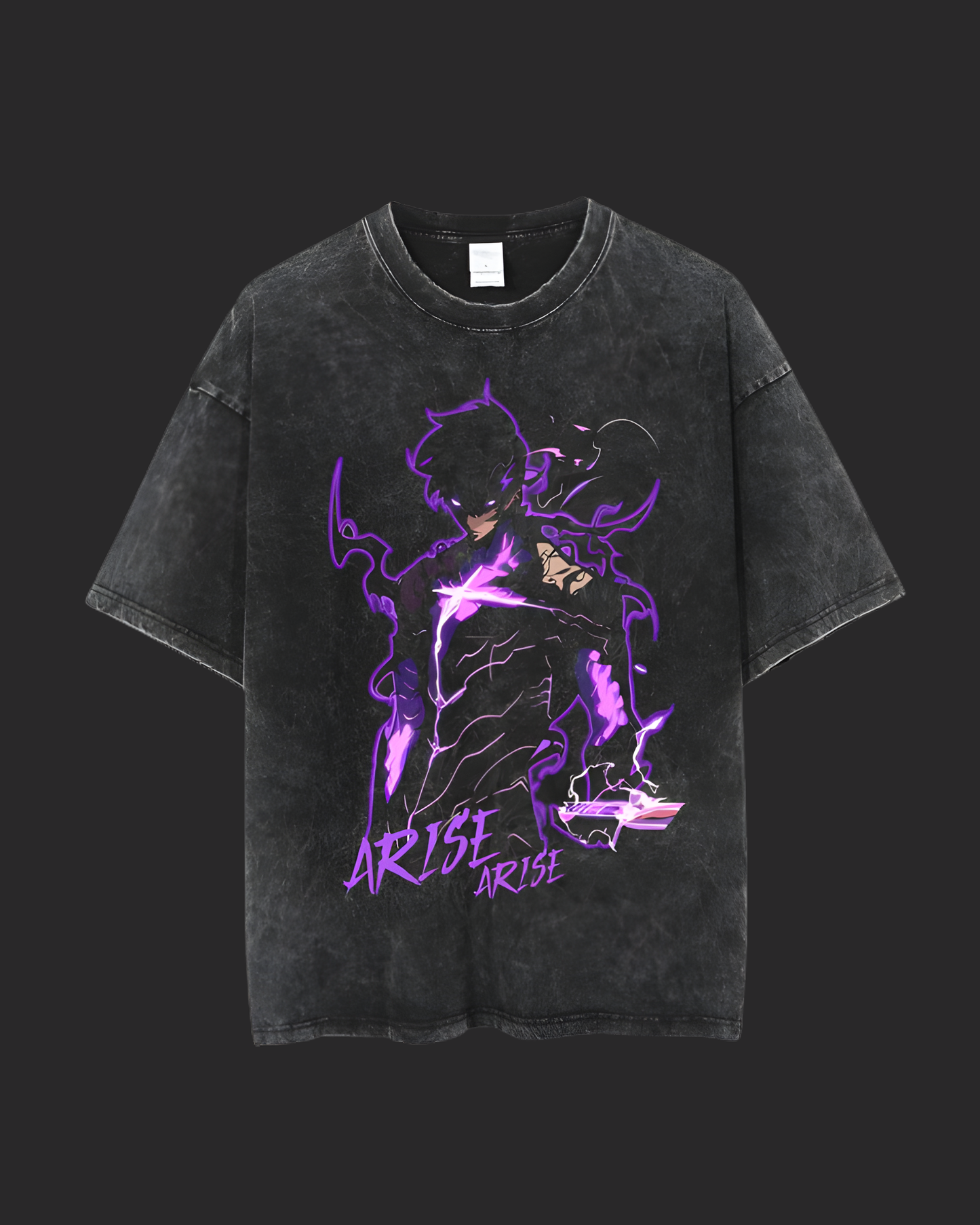 " SHADOW MONARCH " SOLO LEVELING ACID TEE