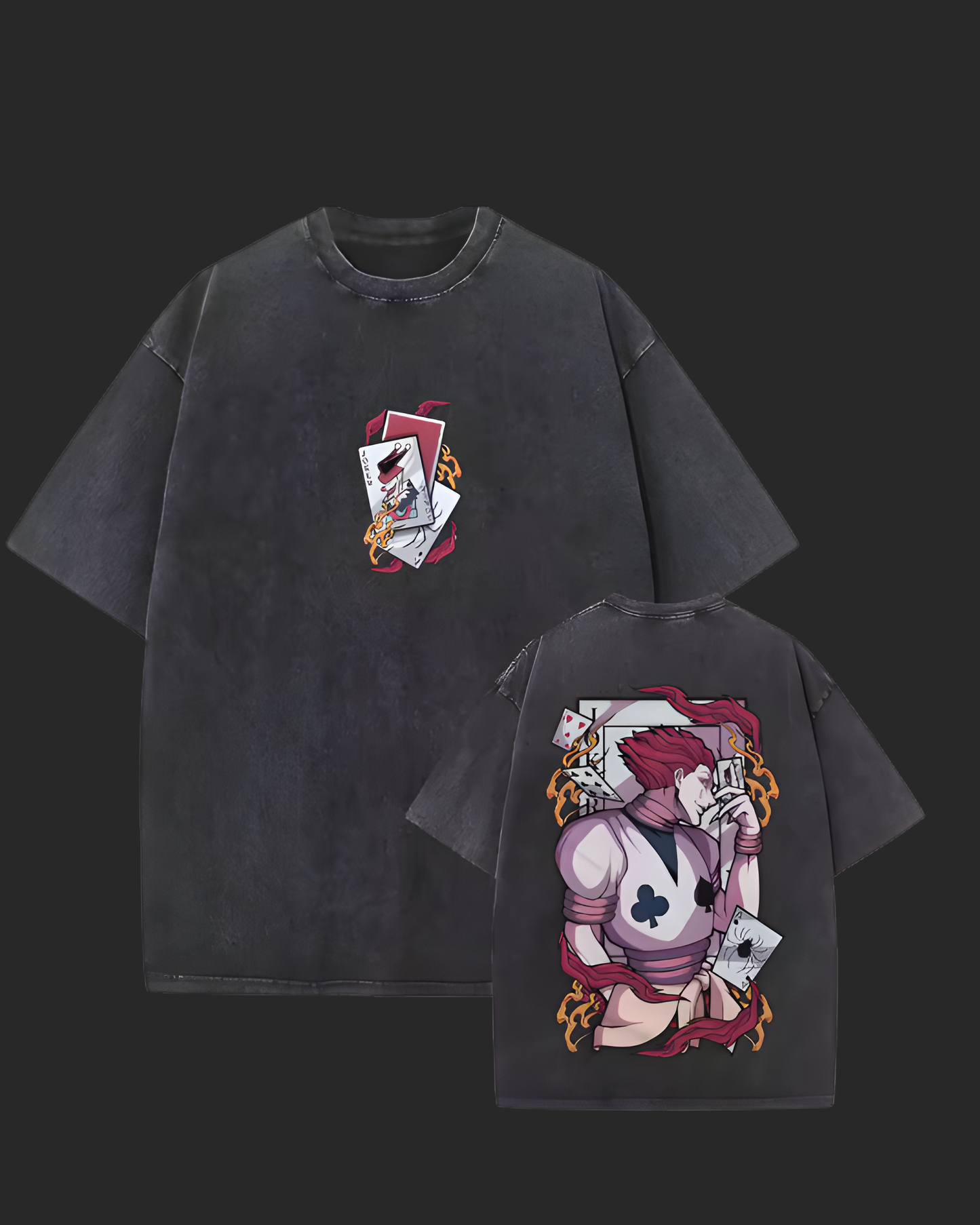 " CARD OF DEATH " HxH 2SIDED ACID TEE