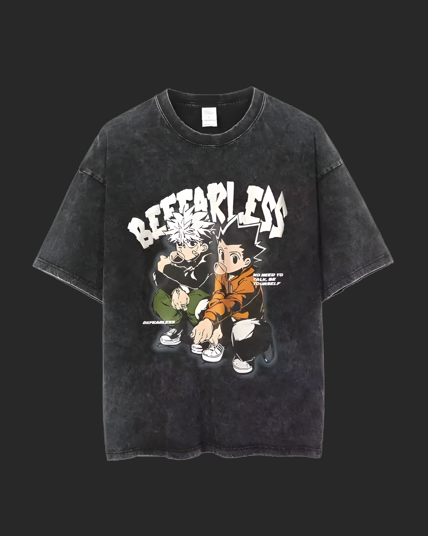 " GON × KILLUAH FEARLESS " HxH ACID TEE