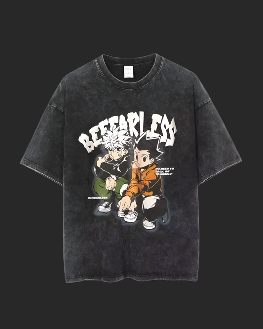 " GON × KILLUAH FEARLESS " HxH ACID TEE