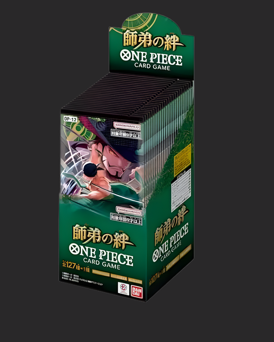" BANDAI ONE PIECE Card Game OP-12 Master-Disciple Bond Booster Box "