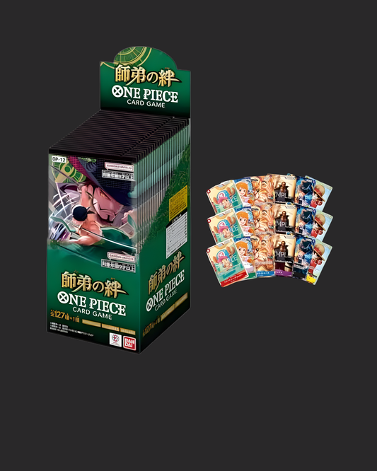 " BANDAI ONE PIECE Card Game OP-12 Master-Disciple Bond Booster Box "