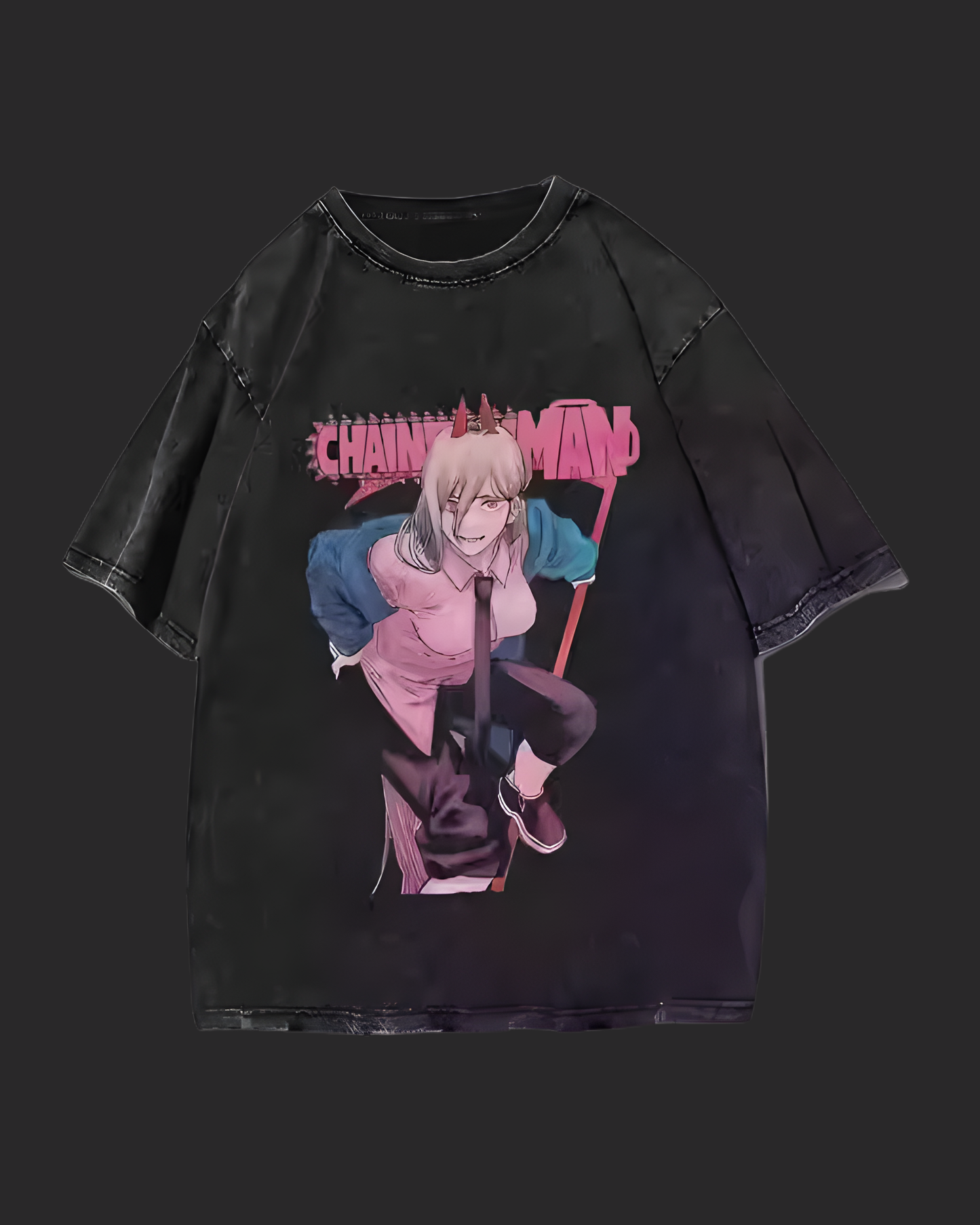 " POWER " CHAINSAWMAN ACID TEE