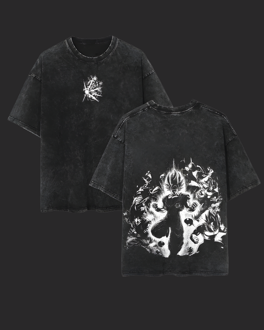" SAIYAN LEGECY SILHOUETTE " DBZ 2SIDED ACID TEE