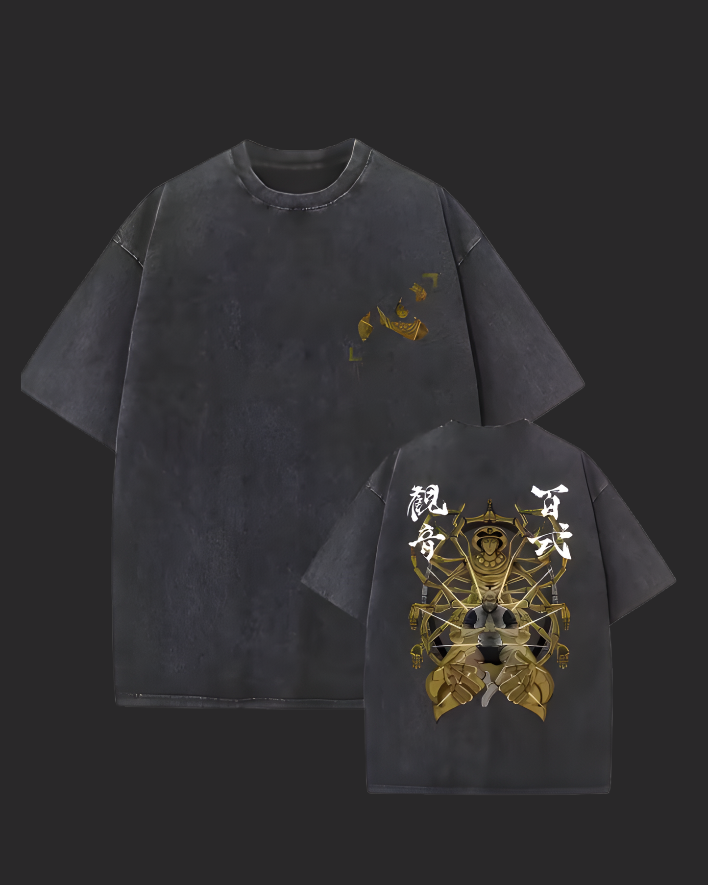 "  100-TYPE GUANYIN JUDGMENT " HxH 2SIDED ACID TEE