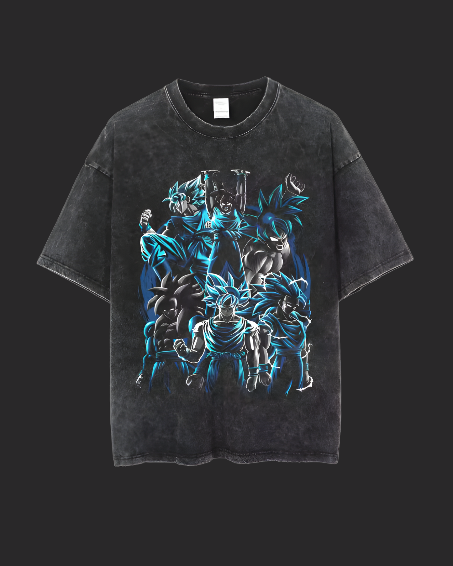 " THE BLUE SAIYAN " DBZ ACID TEE