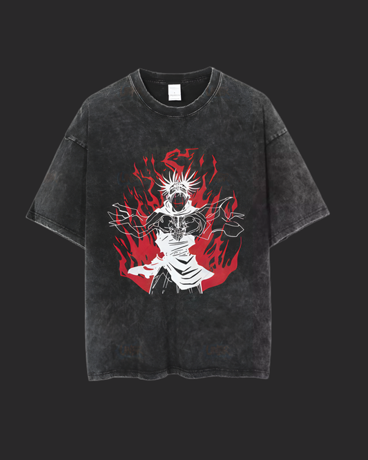 " PIERCING BLOOD " JJK ACID TEE