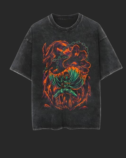 " FLASH VS NINE-TAILS " NARUTO ACID TEE
